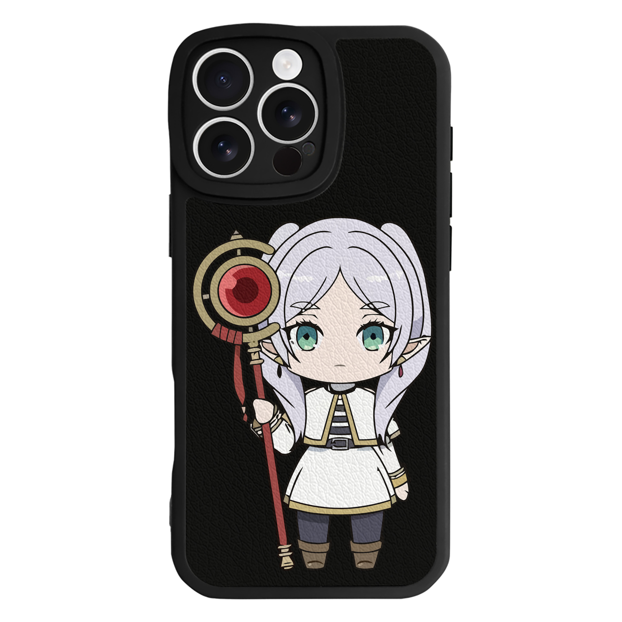 （画像用） 葬送のフリーレン Frieren 【iPhone 16シリーズ対応】シリコンスマホケース（レザー調） 材質：シリコン